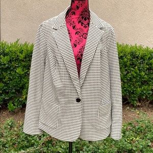 Talbots Gingham 2X Blazer Jacket